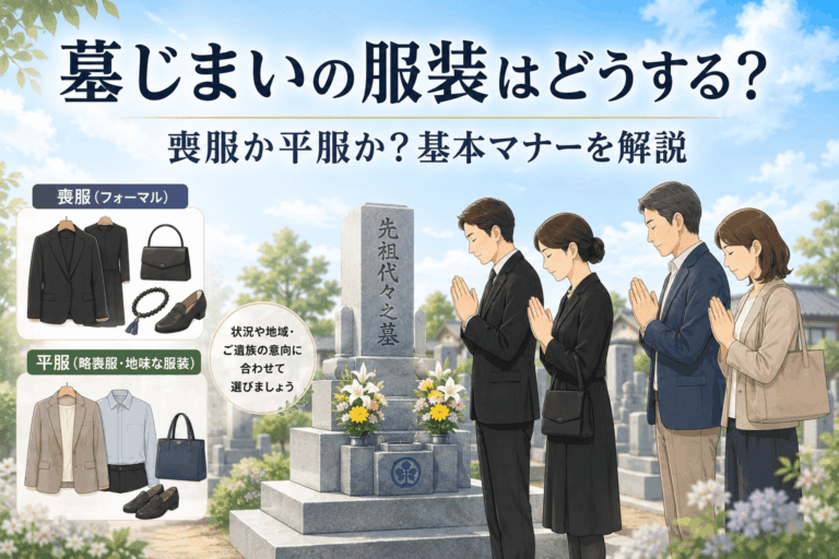 墓じまいの服装はどうする？喪服か平服か？基本マナーを解説