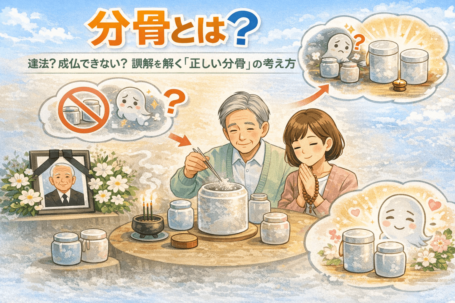 分骨とは？違法？成仏できない？誤解を解く「正しい分骨」の考え方