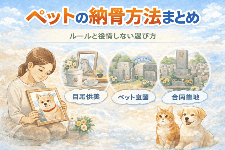 ペットの納骨方法まとめ|ルールと後悔しない選び方
