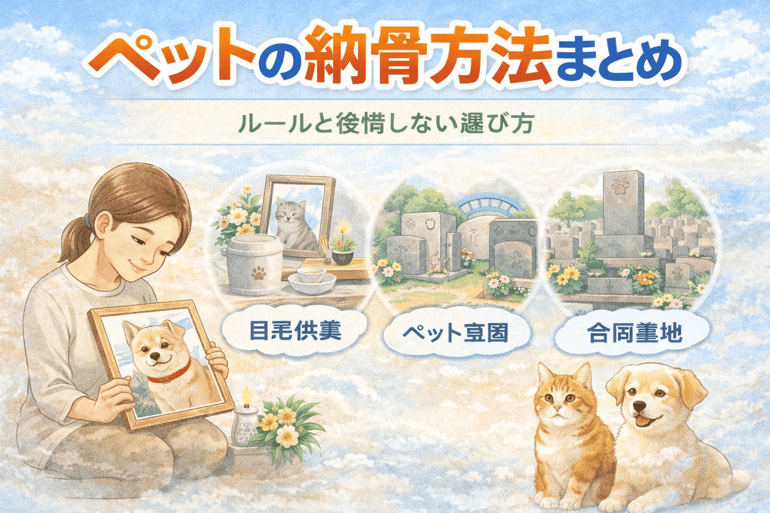 ペットの納骨方法まとめ｜ルールと後悔しない選び方